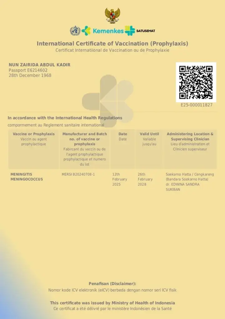 sertifikat vaksin elektronik.