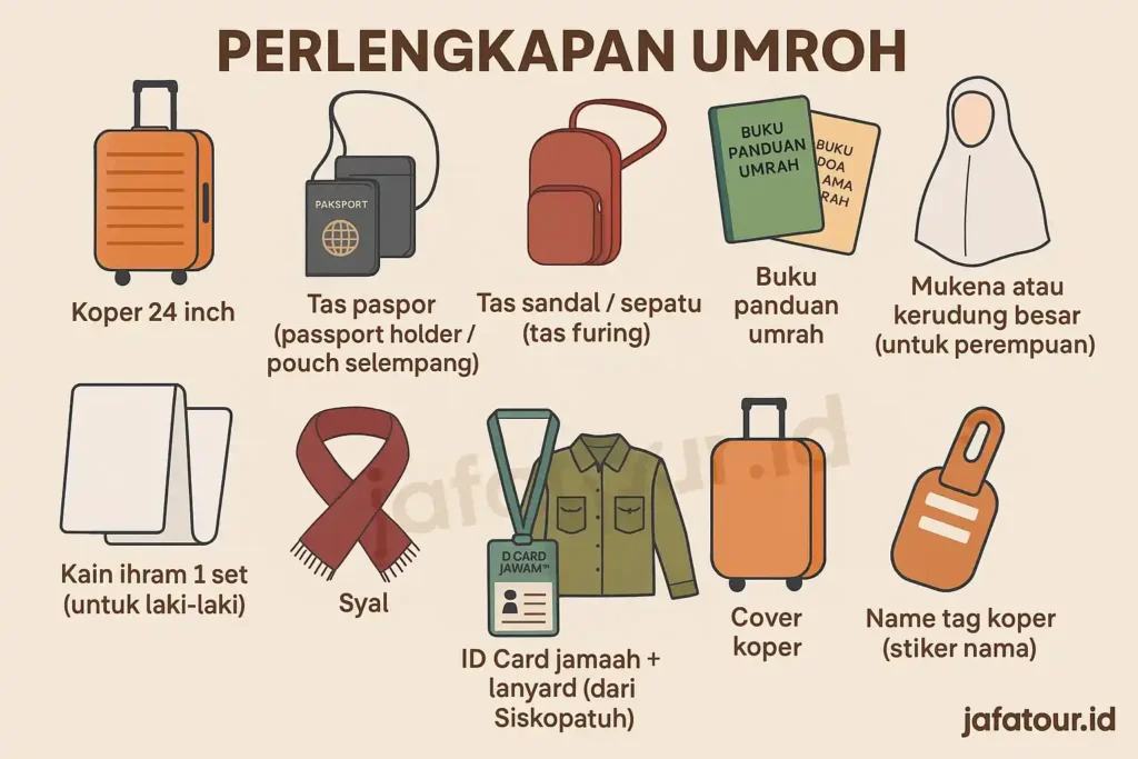 perlengkapan umroh jafatour