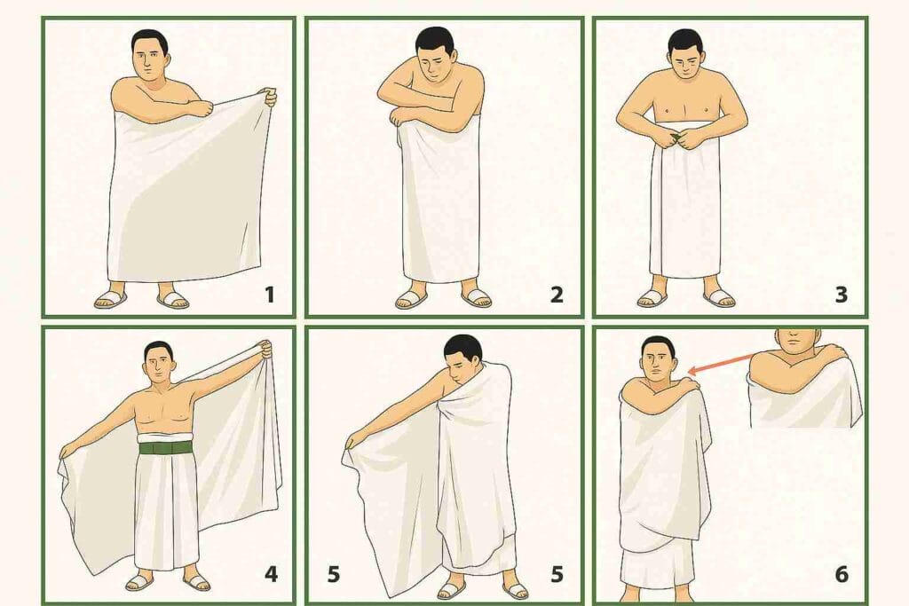Cara memakai pakaian ihram